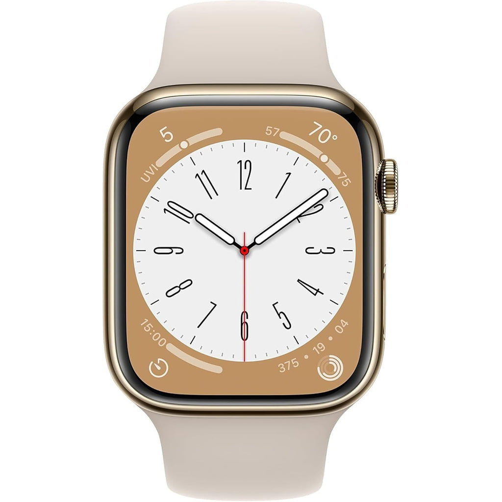 Apple Watch Series 8 [Gps, 41Mm] - Starlight Aluminum Case With Starlight Sport Ban, M/L (Renewed)