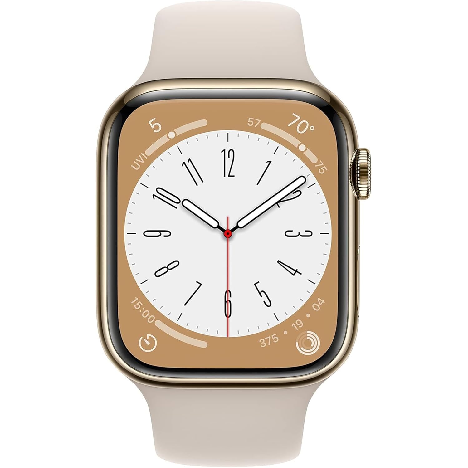Apple Watch Series 8 [Gps, 41Mm] - Starlight Aluminum Case With Starlight Sport Ban, M/L (Renewed)