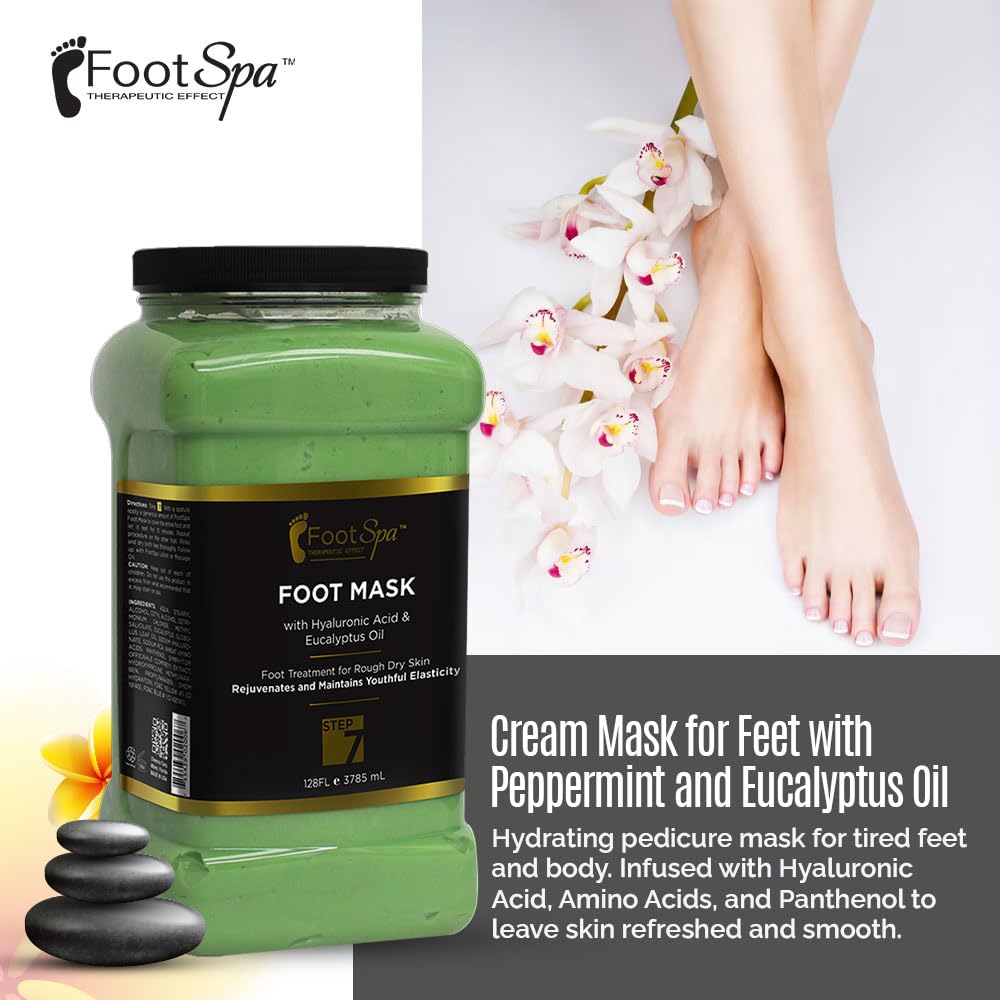 Professional Pedicure Treatment - Medical-Grade Dermal Recovery Mask with Luxury Actives at Industrial Scale, Repairs Skin Barrier for Instant Wow Softness, 128 Oz / 1 Gallon