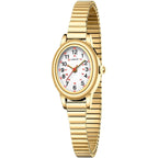 Gold Watch Waterproof Nurse Watch For Medical Professionals,Students,Women-Military Time Easy Read Dial,24 Hour With Second Hand,Stainless Steel Expansion Band