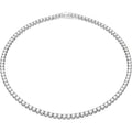 Swarovski Matrix Tennis Necklace with Bright Blue Crystals on a Rhodium Finished Setting