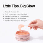 Enaskin Naturals Pdrn Under Eye Patches For Dark Circles & Puffiness - Korean Skin Care Hydrogel Eye Mask Salmon Dna, Peptide, Retinol & Caffeine For Bags & Anti Aging & Smile Line - 30 Pairs (Pink)