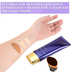 Waterproof Body Makeup, Beauty Body Foundation Cream With Brush, Full Coverage Body & Leg Makeup For Scars Imperfections, No Transfer, Natural Finish