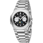Pagani Design Women'S Watch, Stainless Steel, 50 Meter Water Resistant, Quartz, Luxury Women'S Watch, Multifunction Luminous, Moon Phase, Automatic Date Display, Day Of The Week Reloj Para Mujer