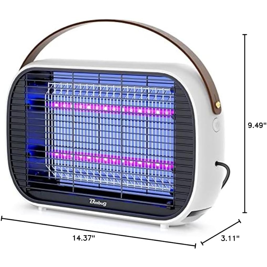 Buzbug Led Bug Zapper Indoor, 50000 H Long-Lasting Led, Energy Saving & Dual Band Attraction, High-Voltage Electric Mosquito Zapper, Fly Trap Mosquito Trap, Fly Killer -Ma015B