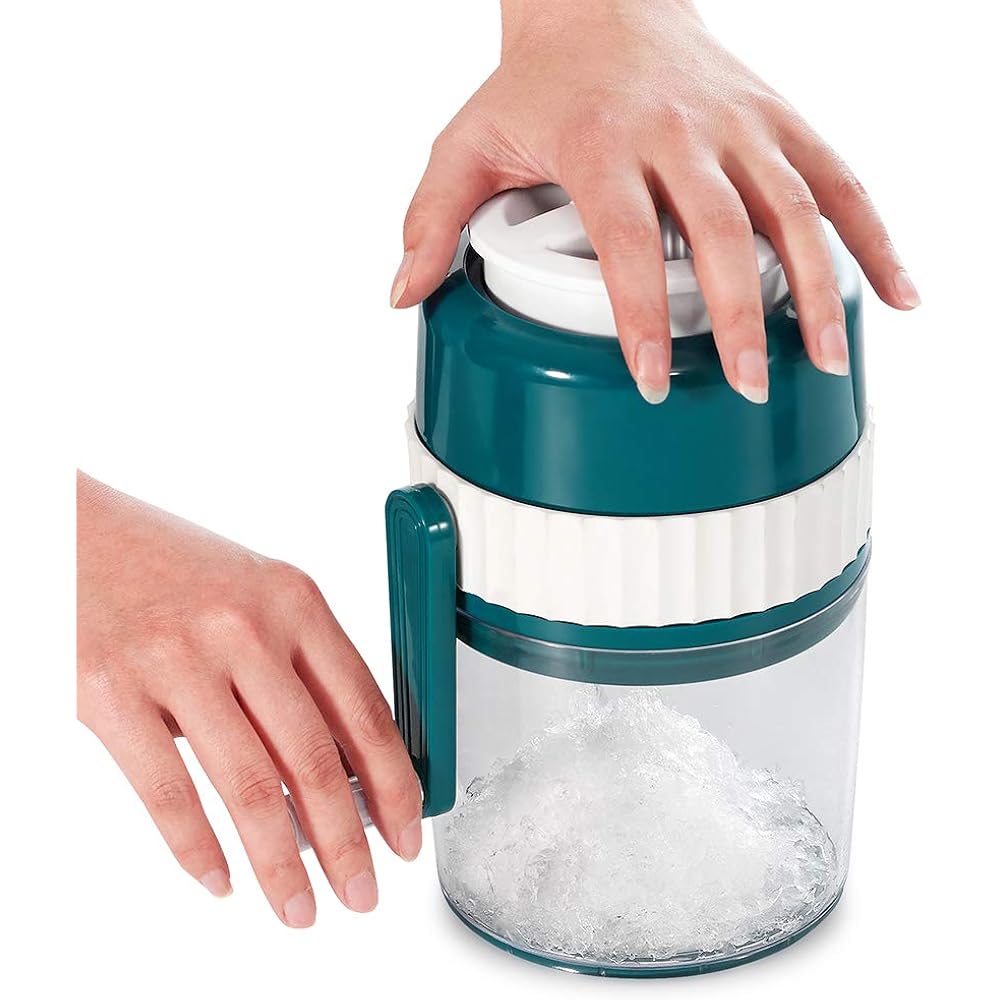 MANBA Ice Shaver and Snow Cone Machine - Premium Portable Ice Crusher and Shaved Ice Machine with Free Ice Cube Trays - BPA Free