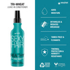 Sexyhair Healthy Tri-Wheat Leave-In Conditioner | Up To 90% Better Detangling | Reduces Breakage | Moisture, Smoothness, And Shine