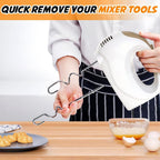 Handmixer Electric Handheld - 5 Speed Portable Kitchen Mixer Electric With 5 Stainless Steel Accessories Whisk, Food Beater For Whipping Mixing Cookies