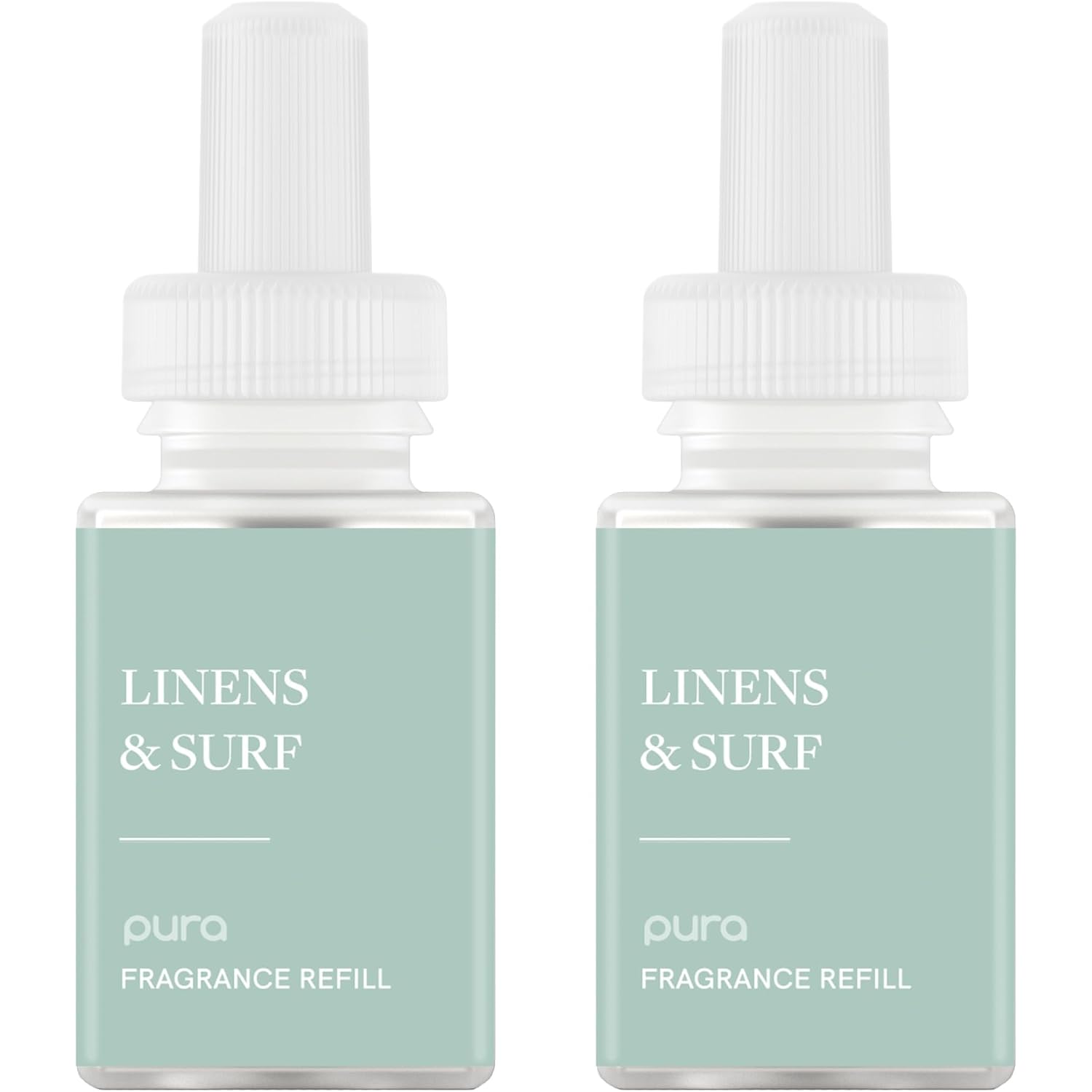 Pura Smart Home Scent Refill - Long-Lasting Premium Fragrance Per Refill - Clean Diffuser Fragrance For Home, Office & Apartment - 2 Pack, Linens & Surf