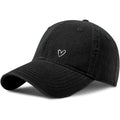 Pairxily Vintage Heart Embroidered Baseball Cap Distressed Adjustable Hat for Women Low Profile Dad Hats Unisex Cotton Cap