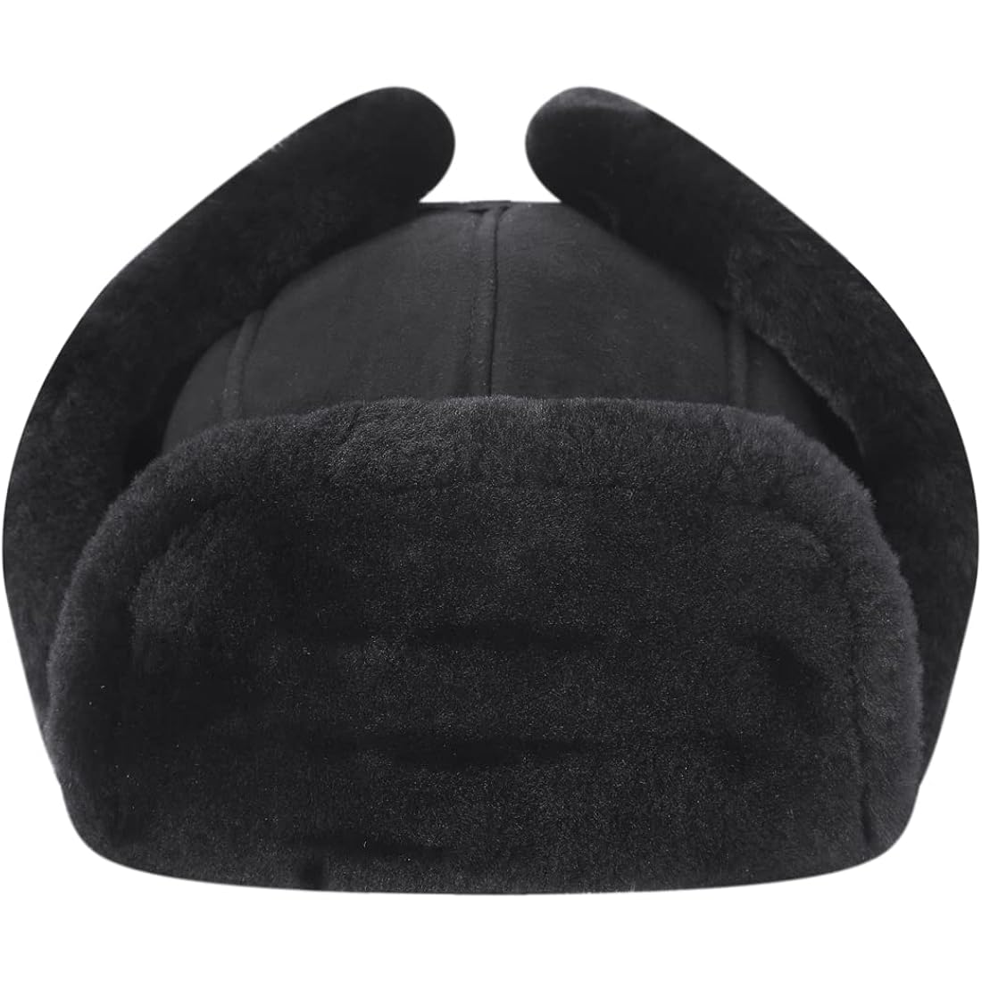 Harssidanzar Aviator Hat for Men Women Genuine Sheepskin Shearling Leather Winter Warm Trapper Hat CU603US