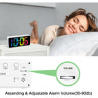 Welgo 7.5 Inches Large Dimmable Digital Alarm Clock For Seniors & Kids | 0-100% Dimmable Display, Usb Charging Port, Adjustable Volume, Easy Snooze, Outlet-Powered For Bedrooms