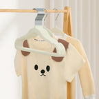 Kids Velvet Hangers, 50 Pack, 11.8 In Non-Slip Baby & Toddler Clothes Hangers, Baby Felt Hangers With Notches & 360° Swivel Hooks For Space-Saving, Beige
