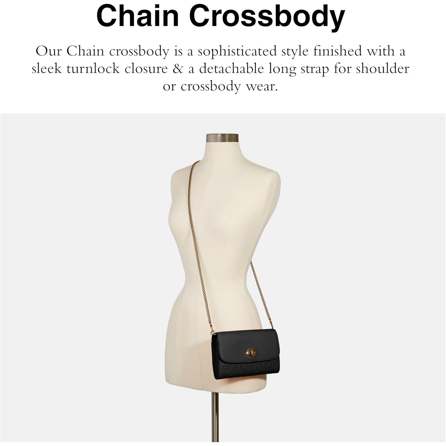 Coach Women's Chain Crossbody in Signature Canvas