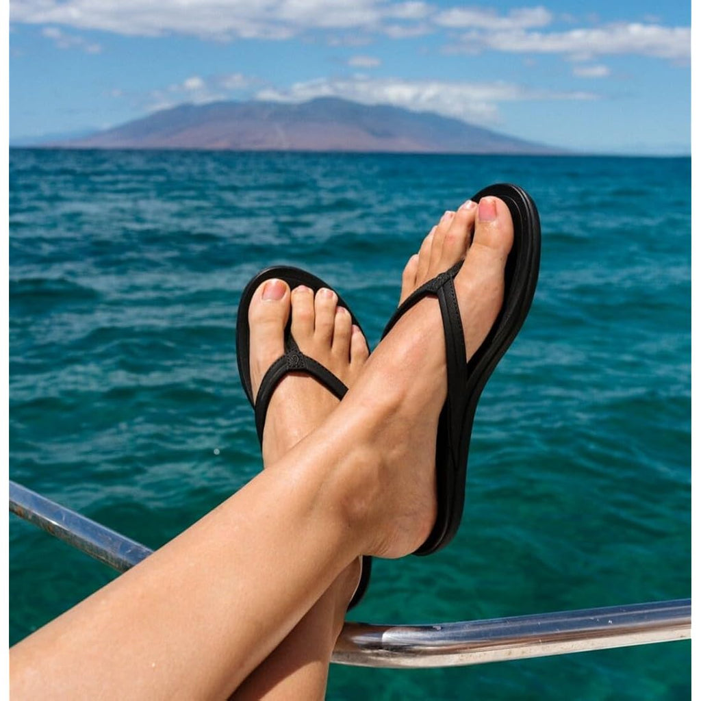 Olukai Ho'Opio Malua Women'S Water Friendly Sandals, Flip Flops For Beach & Everyday, Arch Support & Comfort Fit