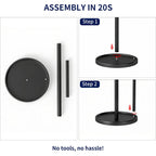 Paper Towel Holder Countertop, Black Kitchen Paper Towels Holder, Paper Roll Holder With Weighted Base