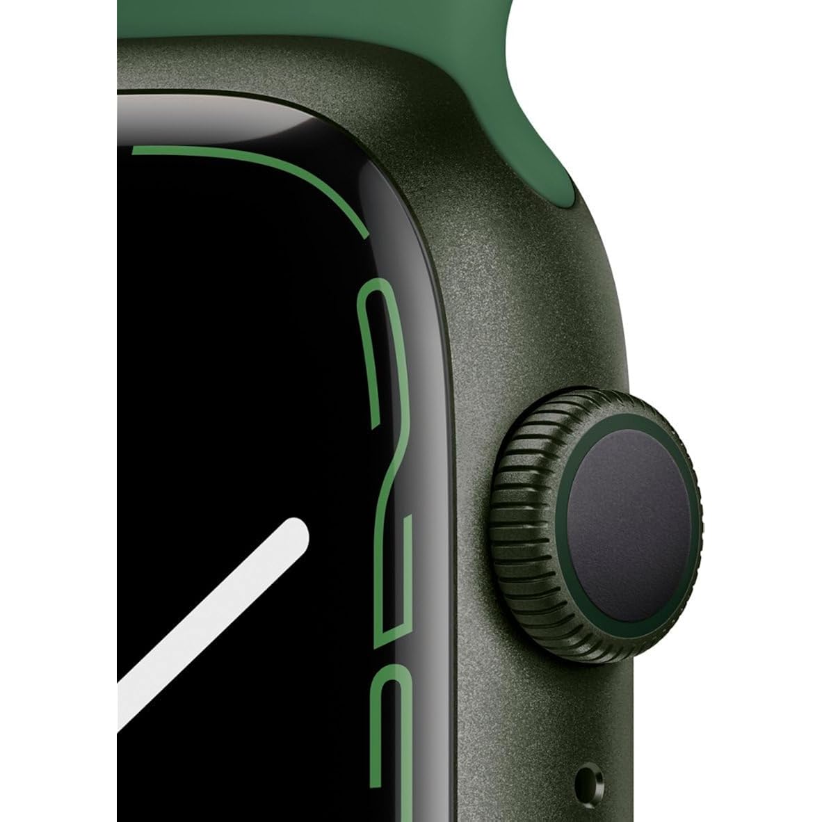 Apple Watch Series 7 (Gps, 45Mm) Green Aluminum Case With Clover Sport Band, Regular (Renewed)