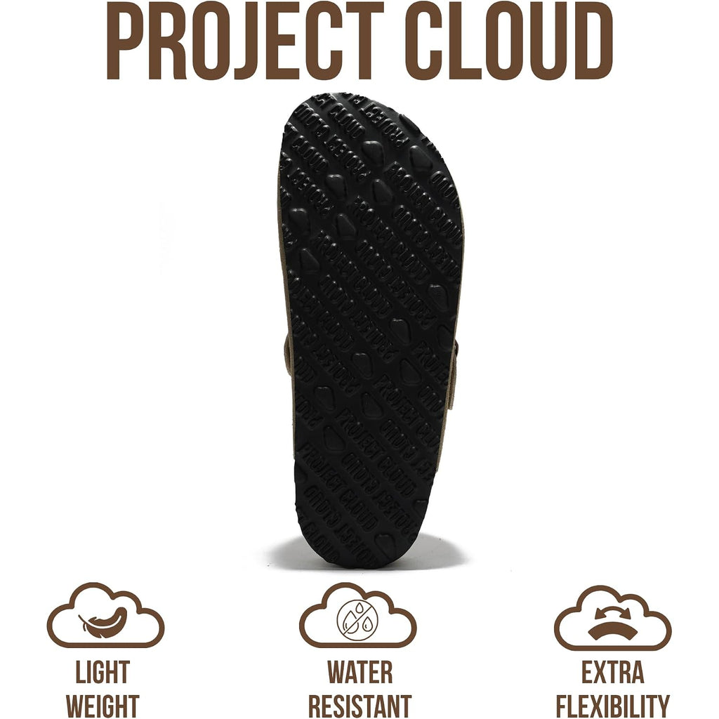 Project Cloud 100% Genuine Leather Footbed Clogs For Women - Memory Foam Arch Support Slippers For Women - Trendy Slip-Ons Women'S Mules & Clogs Sandals