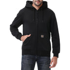 Tuaova Men'S Loose Fit Heavyweight Full Zip Fleece-Lined Hoodie Sweatshir