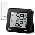 Indoor Outdoor Thermometer Wireless Outdoor Thermometer Digital Thermometer Gauge 500Ft Remote Temperature Monitor For House Home Room Patio B61-Black