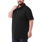 Men'S Big And Tall Polo Shirts Upf 50+ Casual Work Quick Dry Short Sleeve Collared Golf Shirt（Xl-8Xl）
