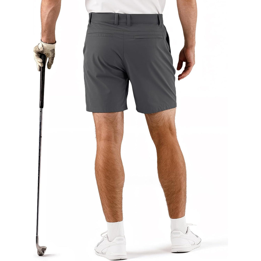 Mens Golf Shorts 7 Inch Inseam, Quick Dry Stretch Casual Lightweight Stretch Flat Front Hybrid Men'S Golf Shorts For Men