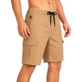 Men'S Cargo Shorts With Stretch Waist, Multiple Pockets & Quick-Dry, Lightweight Casual Hiking Work Shorts