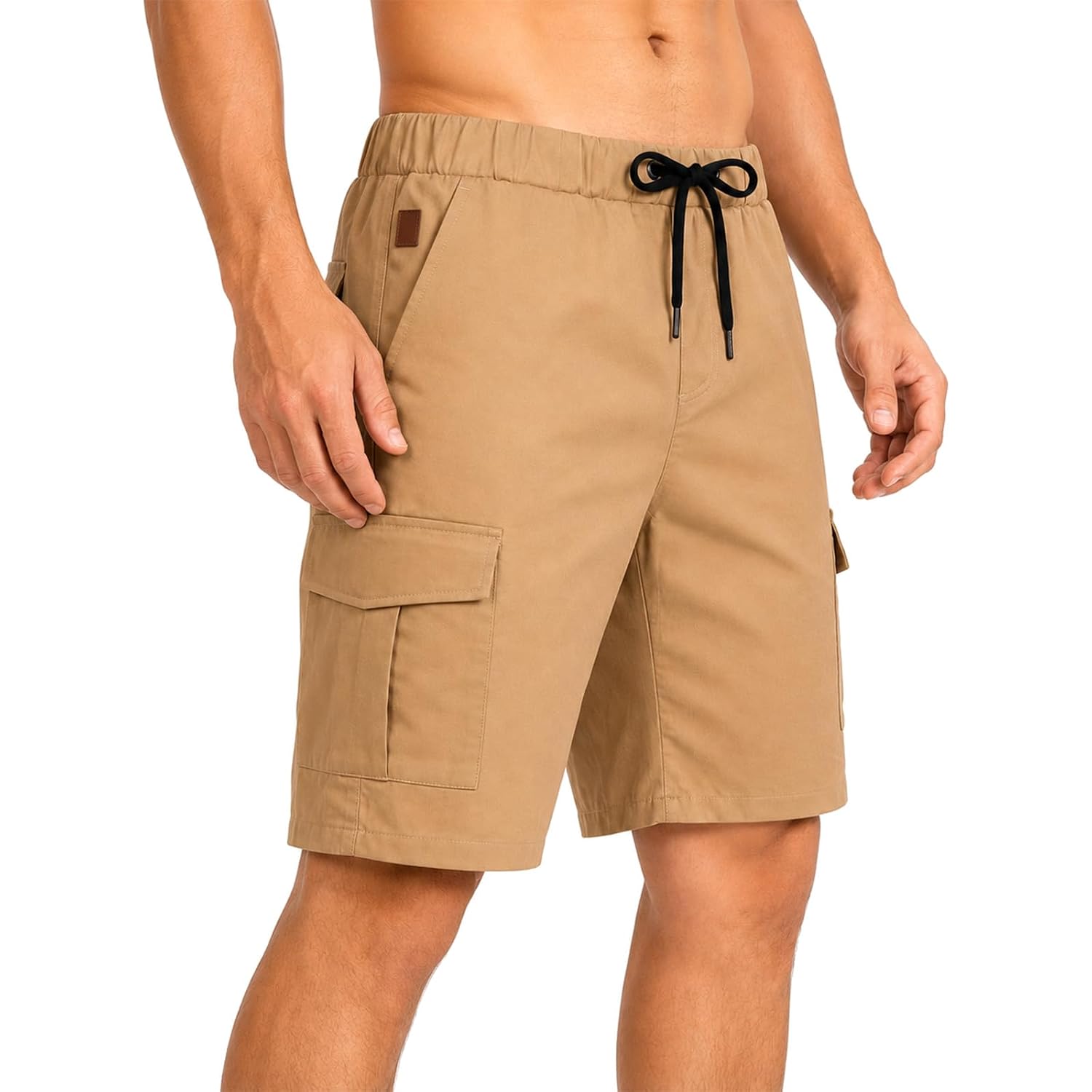 Men'S Cargo Shorts With Stretch Waist, Multiple Pockets & Quick-Dry, Lightweight Casual Hiking Work Shorts