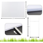 4 Pack Blank Yard Signs 17 X 12 In With Metal Stakes, White Plastic Yard Lawn Sign For Birthday Decoration,Garage Sale,Guidepost, Open House, Rent