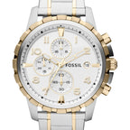 Fossil Men'S Watch, Dean Quartz Stainless Steel Chronograph Watch For Men