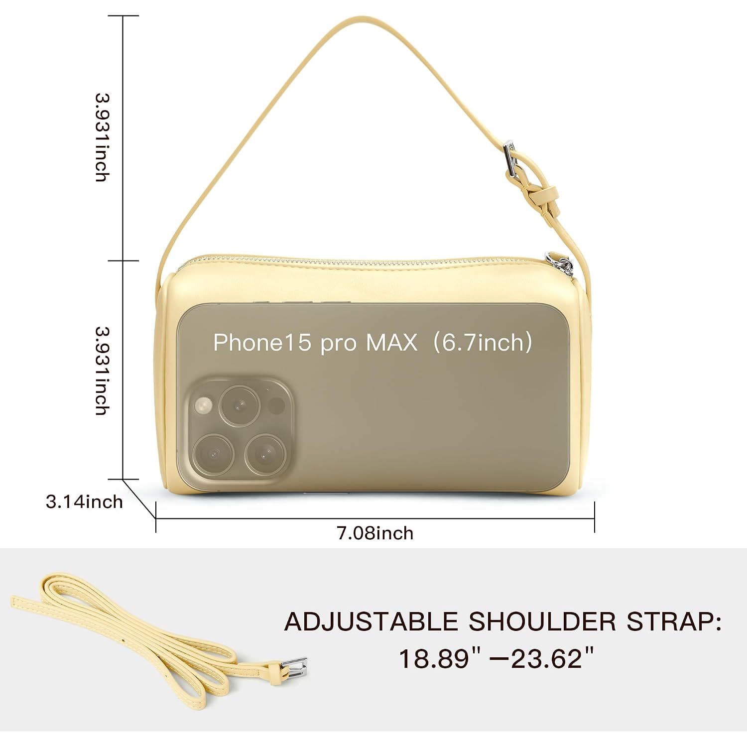 Small Purse For Women, Vegan Leather Mini Purse With Adjustable Strap