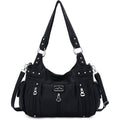 Angel Kiss Large Purses And Handbags For Women Washed Faux Leather Crossbody Hobo Satchel Shoulder Handbag Tote Purse