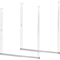 Storage Maniac Hanging Closet Rod, Adjustable Width And Height Closet Hanging Organizer, Space-Saving Clothes Hanging Bar, Closet Extender Hanging Rod Double Closet Hanging Rod, 2 Pack Chrome