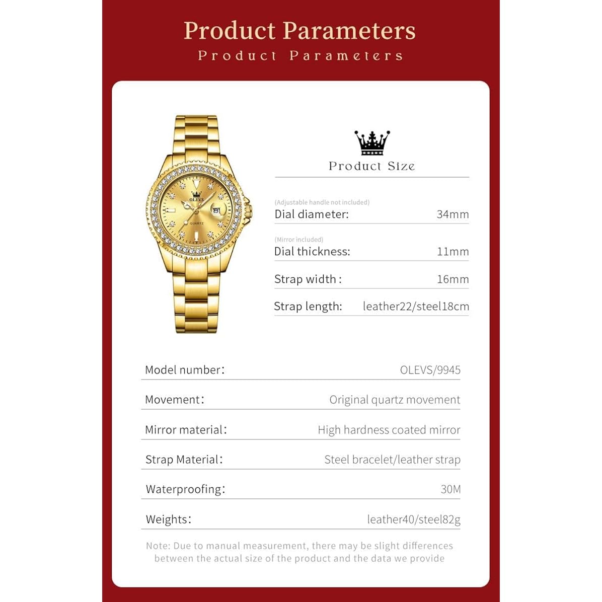 Olevs Ladies Watch Diamond Dress Quartz Analog Female Watches Stainless Steel Two Tone Waterproof Luminous Day Date For Womens Wrist Watch Gift