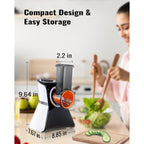 Electric Cheese Grater Salad Shooter,5-In-1 Electric Slicer For Home Kitchen,One-Touch Easy Control,With Safety Push Bar Cheese Grater Electric For Zucchini,Cheese,Vegetables And Smoothie