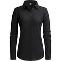 Siliteelon Button Down Shirts For Women Stain Shield Long Sleeve Dress Shirts Wrinkle-Free Collared Work Office Blouses