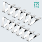 Ponure 12 Pack Tablecloth Clips - Heavy Duty Picnic Table Clips, Stainless Steel Table Cloth Cover Clamps, Table Cloth Holders Ideal for Restaurant Picnics Marquees Weddings Graduation Party