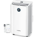 14,000 Btu Smart Wifi Portable Air Conditioner, Cools Up To 700 Sq.Ft, Auto-Evaporation, 3-In-1 Modes, Voice & Remote Control, Quiet Operation, White