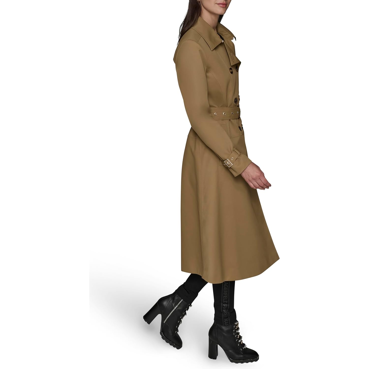 Karl Lagerfeld Women'S Flared Trench Coat