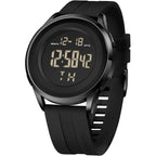 Cossinige Mens Digital Waterproof Military Watch For Men Black Dive Tactical Sports Minimalist Ultra-Thin Wrist Watch