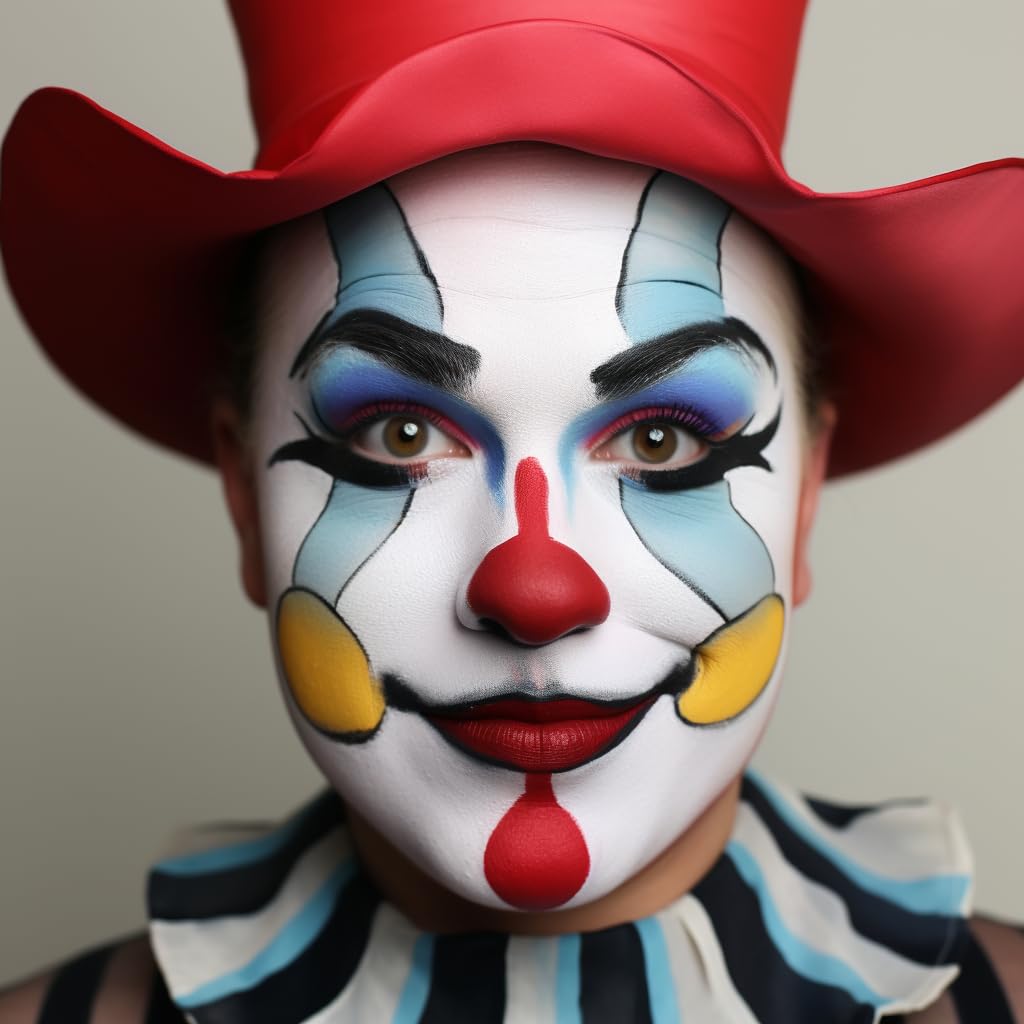 CCbeauty Clown White Face Paint Stick, Face Painting Kit, White Cream SFX Makeup Foundation, Professional Body Paint for Halloween Cosplay Costume Party，Skeleton Joker Mime Special Effects Makeup