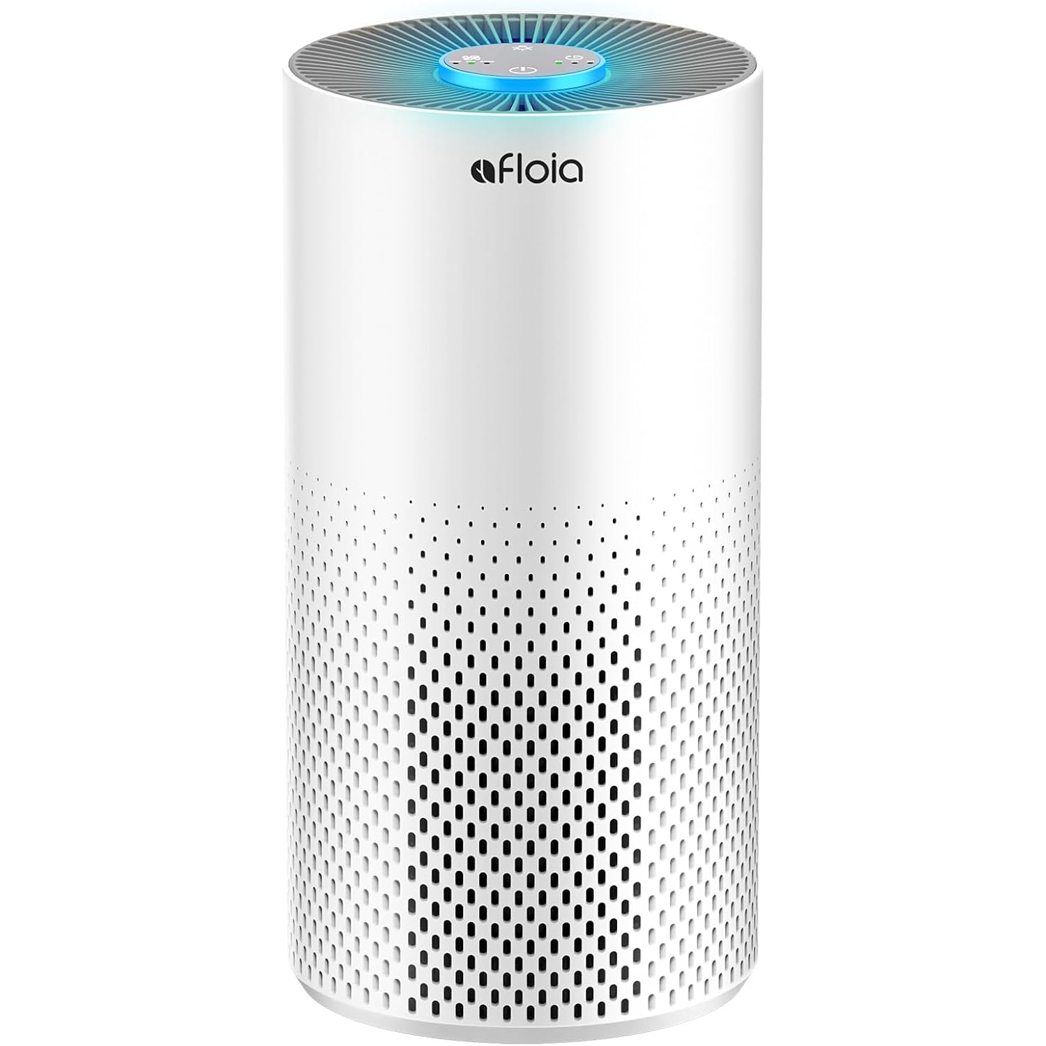 Afloia Air Purifier For Home Bedroom Large Room Up To 1076 Sq Ft | 3-Stage Filter, 22Db Sleep Mode, 7 Color Light, 2/4/8H Timer, Kilo White