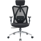 SIHOO M18 Ergonomic Office Chair, High Back Mesh Desk Chair with Adjustable Headrest & Lumbar Support, 330lbs Capacity Computer Chair with 2D Armrests & Wide Cushion, Tilt Lock, for Home Office-Black