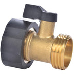 3/4" Brass Garden Hose Shut Off Valve,1-Way Restricted-Flow Water Shut-Off, Fits 3/4 Inch Hose Connector | 1-Way Restricted-Flow Water Shut-Off, Fits 3/4 Inch Hose Connector