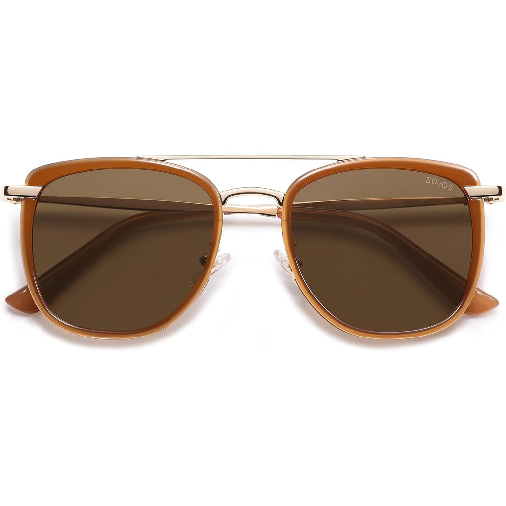 Sojos Retro Aviator Square Polarized Sunglasses For Women Men,Vintage Women'S Sun Glasses Shades Uv400 Sj2180