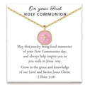 GINAZL Colorful Cross Necklace for Women Girls, Valentines Day | Birthday | First Communion | Christmas Gift | Easter Gifts
