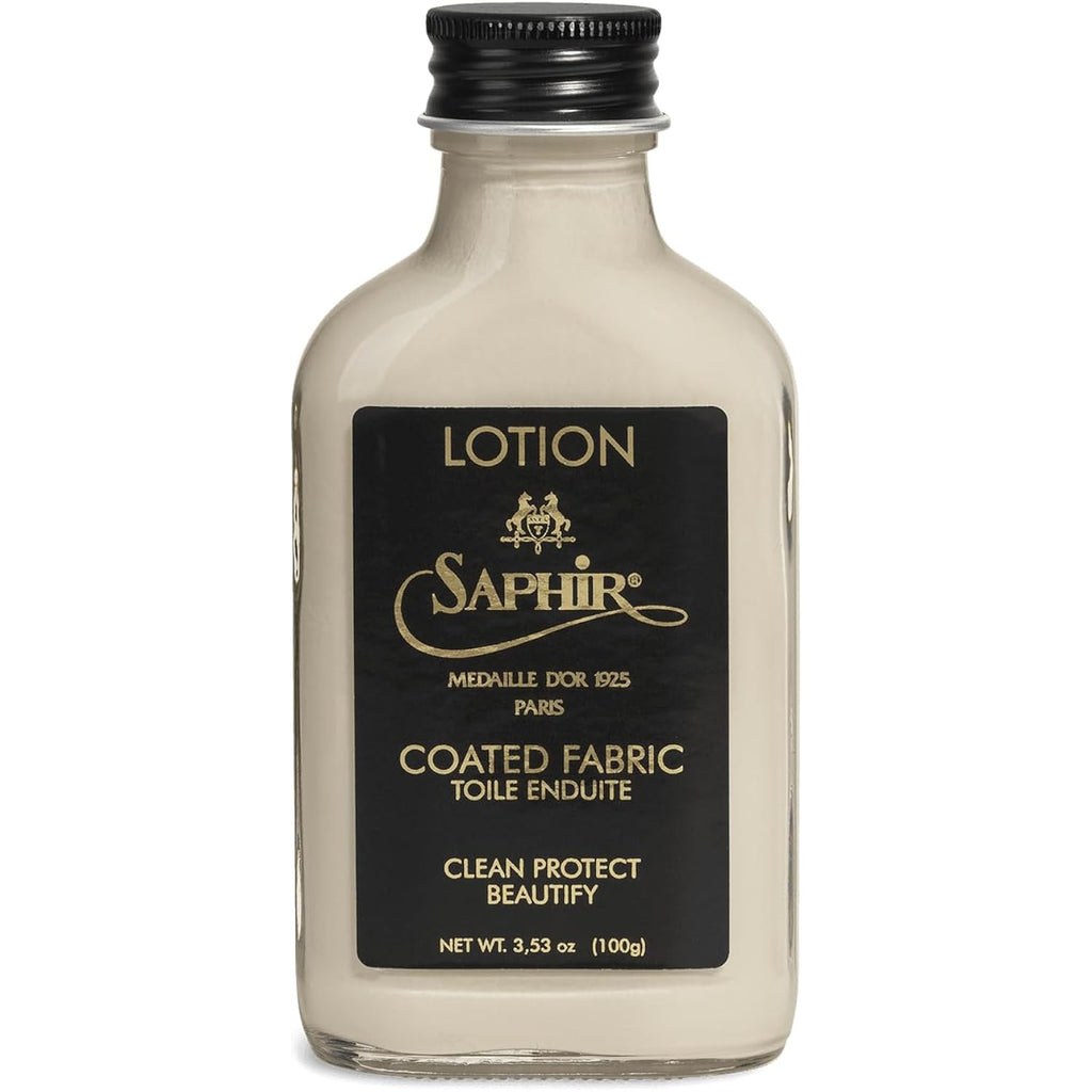 Saphir Médaille D’Or Coated Fabric Lotion 100Ml – Cleans & Protects Coated Canvas, Pvc & Patent Materials – Preserves Color, Logos & Finish For Designer Bags & Accessories