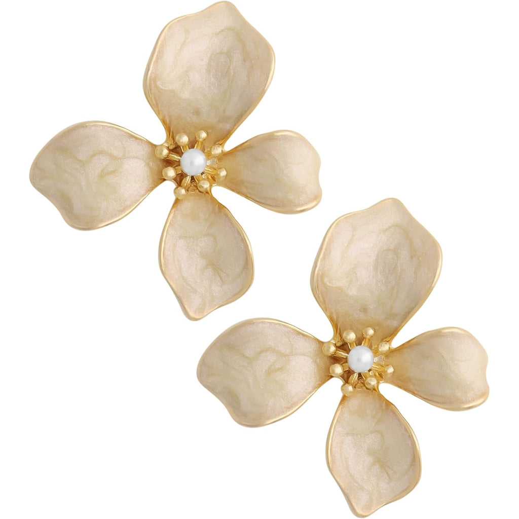 OJERRY Elegant Pastel Flower Stud Earrings for Women, Floral Earrings Jewelry Accessories Romantic Cool Gifts for Her Women in Their 20s 30s