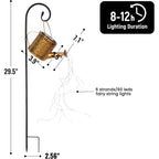 Solar Garden Lights Outdoor Decoration, Metal Solar Watering Can Lights Outdoor Waterproof, Small Patio Light Yard Lawn Pathway Decor, Gardening Gifts For Women Mom Grandma