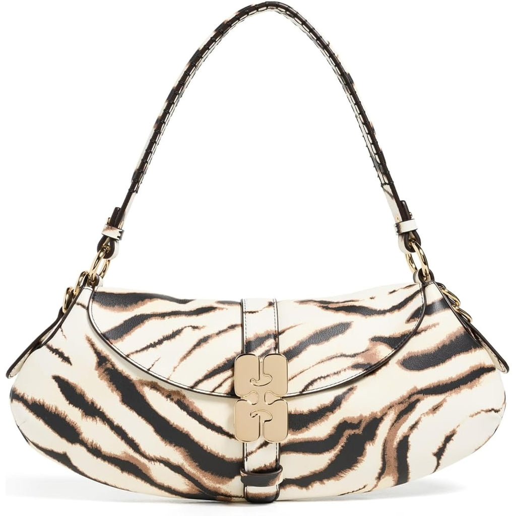 Ganni Women'S Kat Zebra Shoulder Bag